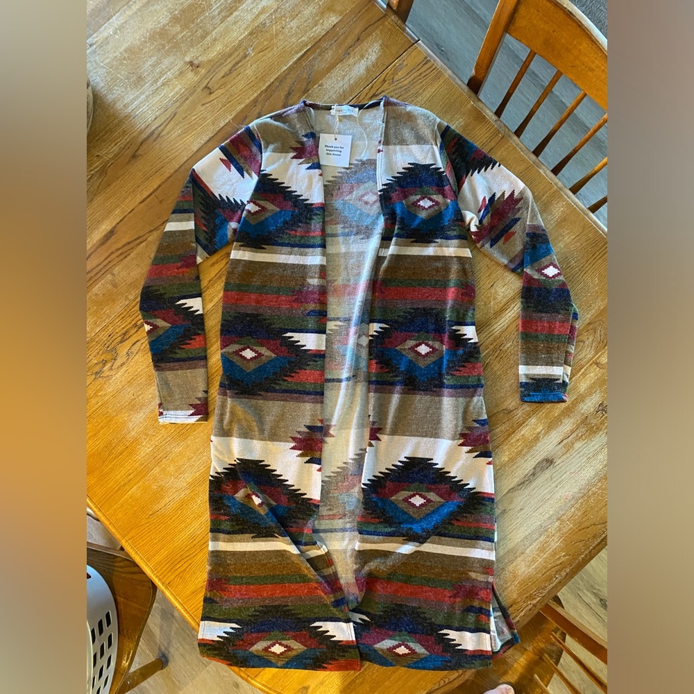 Western sweater Duster size small